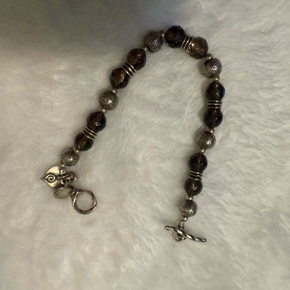 SILPADA. Brown and Silver Beaded Bracelet